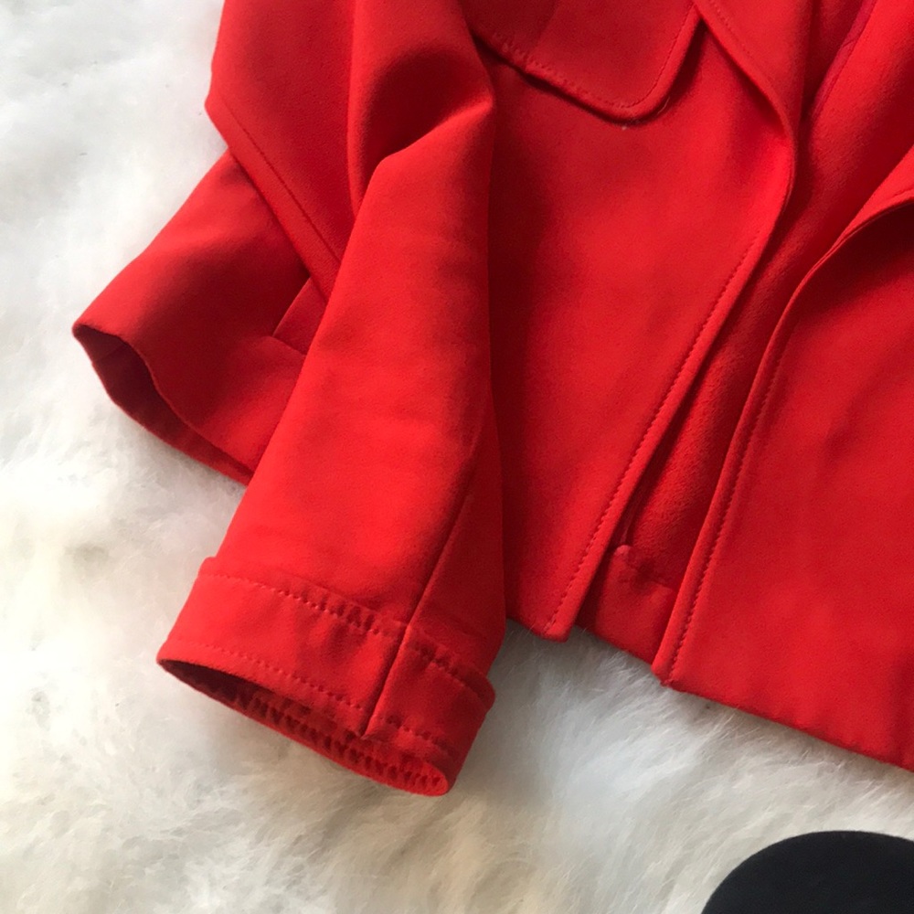 Zara Basic Red Jacket Size Xs - image 6